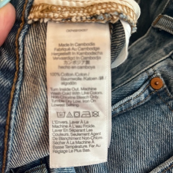 Madewell Relaxed Denim Shorts size 32 High Wasit Cut Off Distressed - Picture 6 of 6